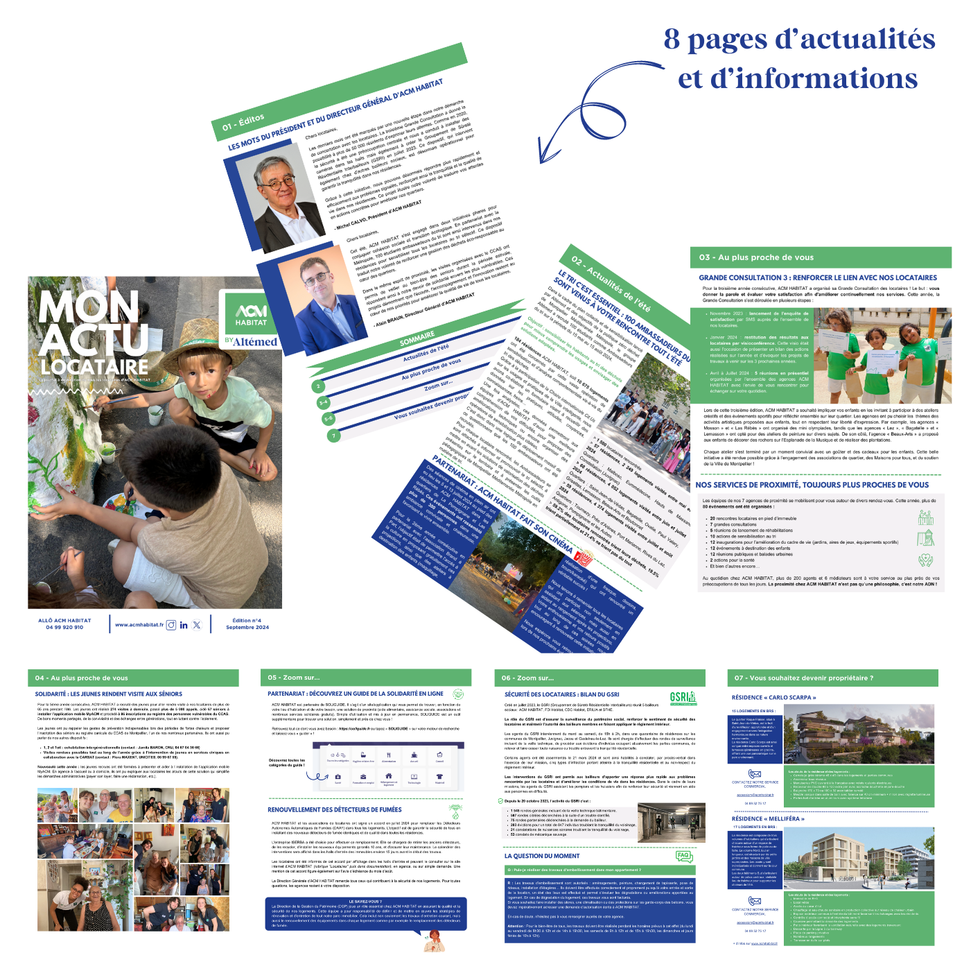 8 pages d’actualités et d’informations